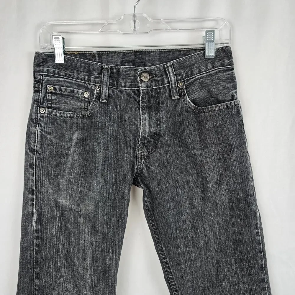 Levi's 514 Straight Jeans Men's 28 x 27 (tag 29 x 30) Charcoal Wash Fade